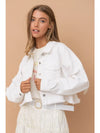 Rhinestone Fringe Jacket - White Rodeo Outfit