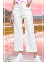Soft Washed High-Rise Jeans - White