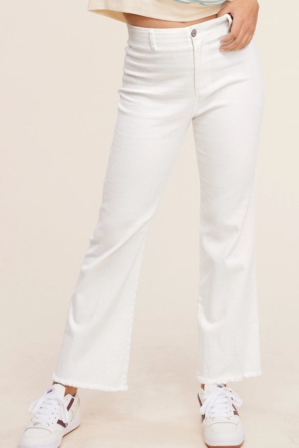 Soft Wash High-Rise Jeans - White