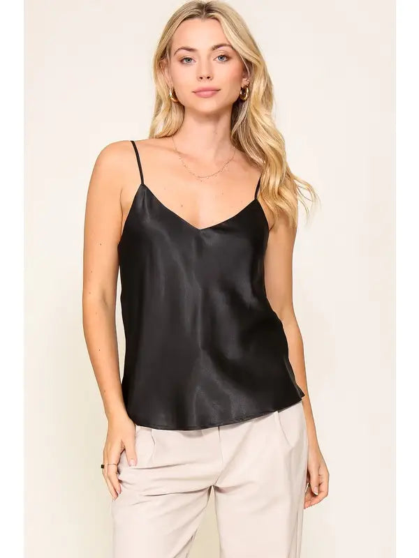 Satin Cami - Black