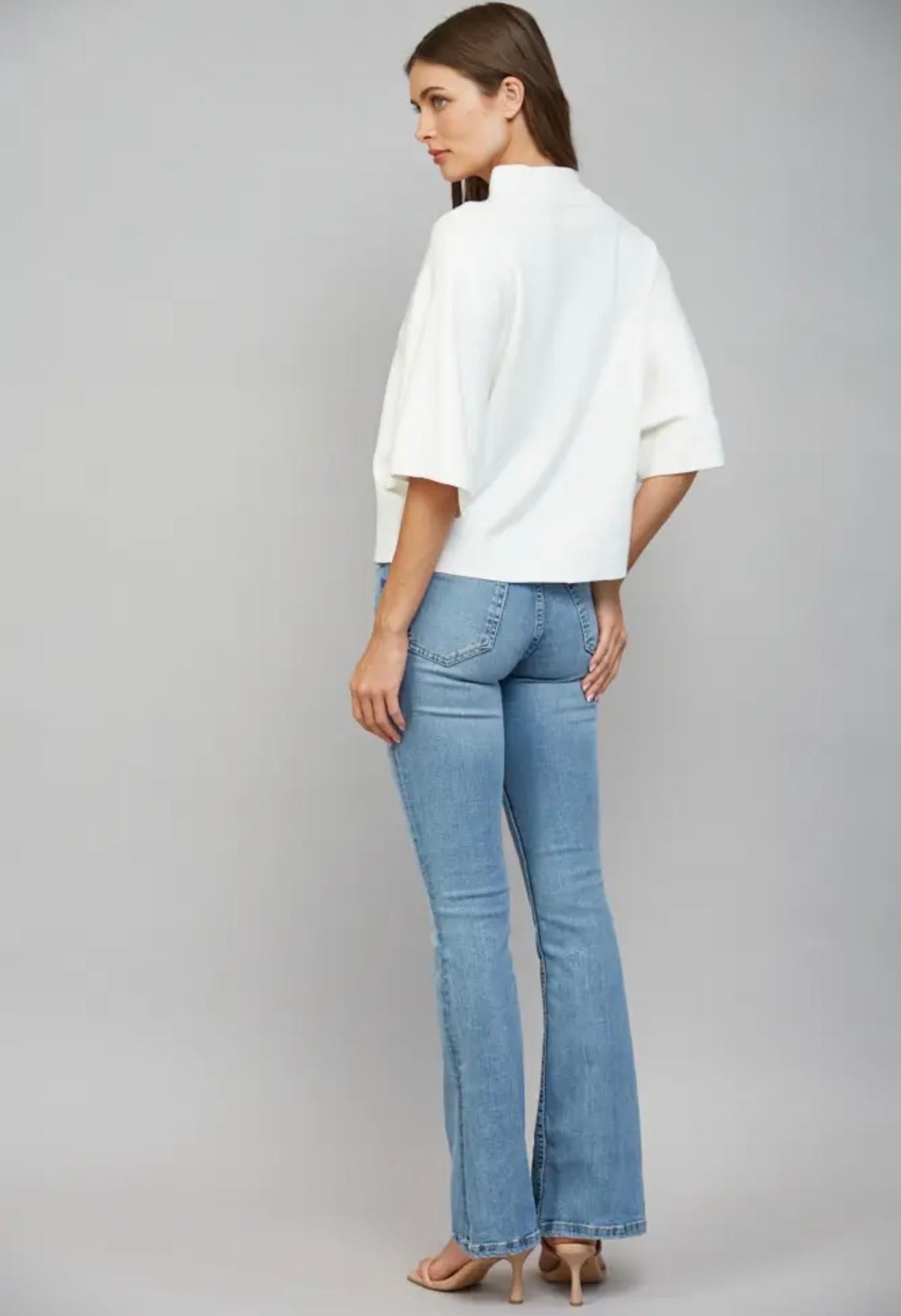 Bell Sleeve Knit Top - Cream
