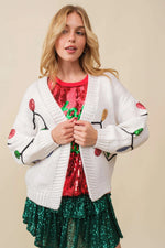 Christmas Cardigan - Sequin Lights