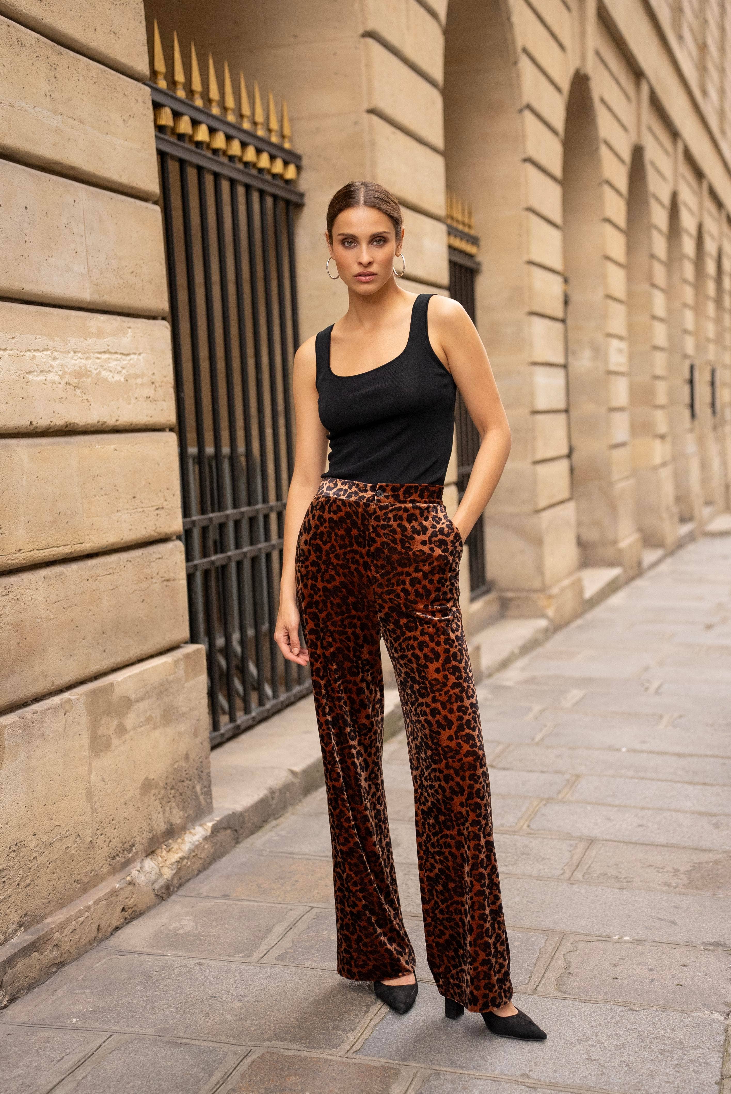 Natasha Velvet Pants - Leopard – Karden Lane