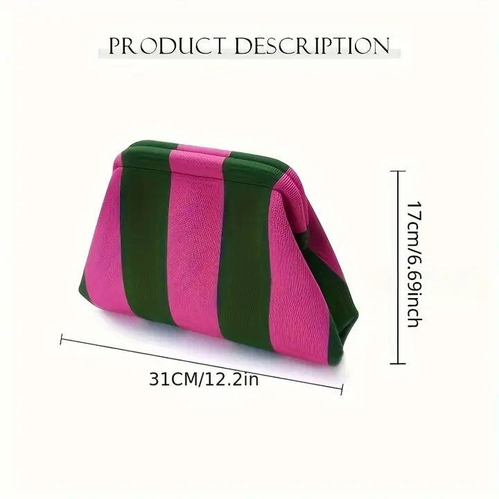 The Emma Clutch - Pink/Green