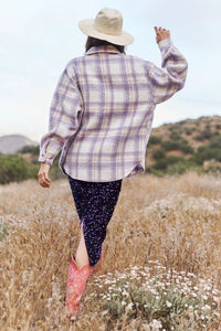 Plaid Shacket - Lilac