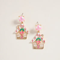 Gingerbread Earrings - Pink