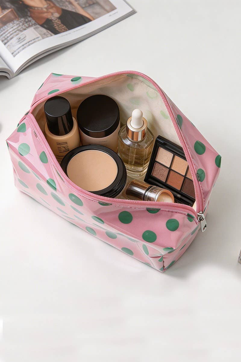 Polka Dot Cosmetic Bag - Ivory