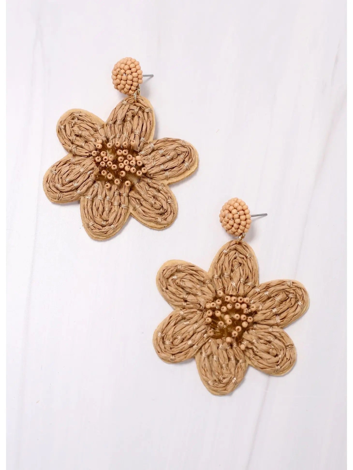 Dorion Wicker Flower Earrings