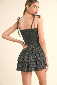 Charlie Polka Dot Skort - Black/White