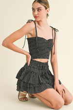 Charlie Polka Dot Skort - Black/White