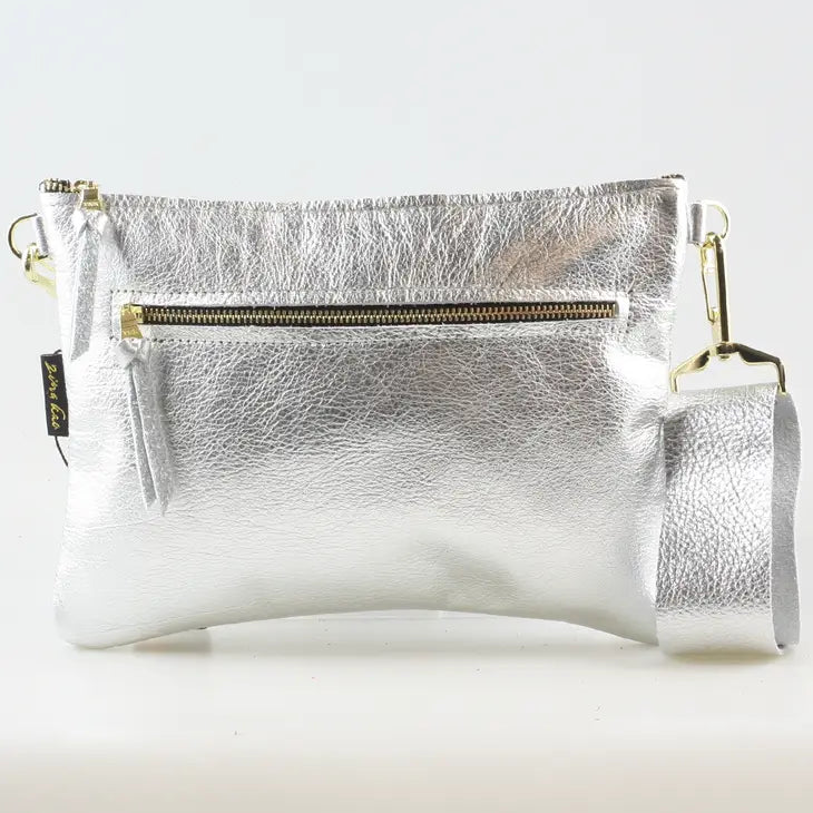 The Metallic Rita Crossbody and Hipbag - Silver