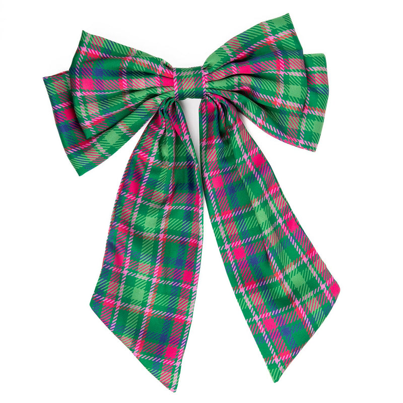 Plaid About You Bow - Green