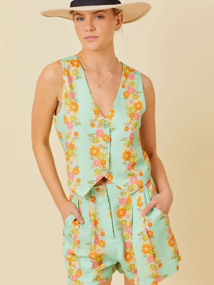 Callie Floral Vest