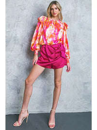 Watercolor Long Sleeve Blouse