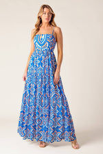 Summer Woven Maxi Dress - Blue