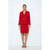 Natasha Tweed Blazer - Red