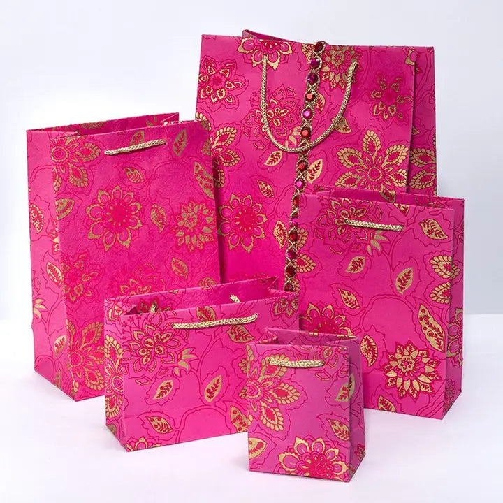 Pink Dahlia Gift Bag - Large