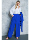 Wide Leg Trousers - Blue
