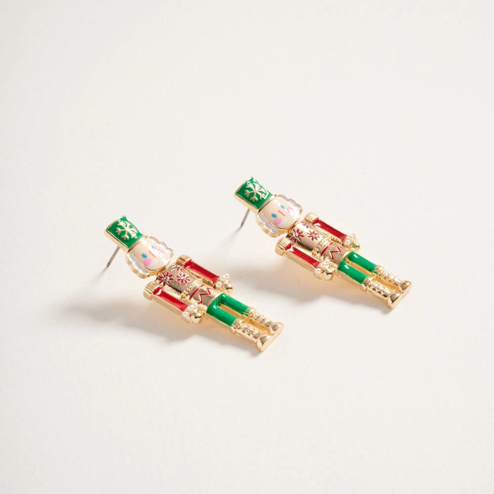 Nutcracker Earrings - Green