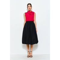 High Neck Blouse - Red