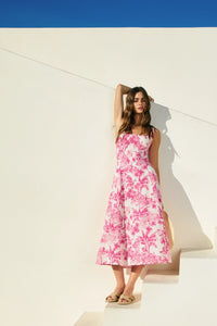The Palms Midi Dress - Pink