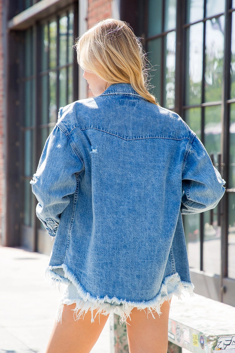 Denim Button Up Shacket