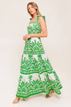 The Tropics Maxi Dress - Ivory Green