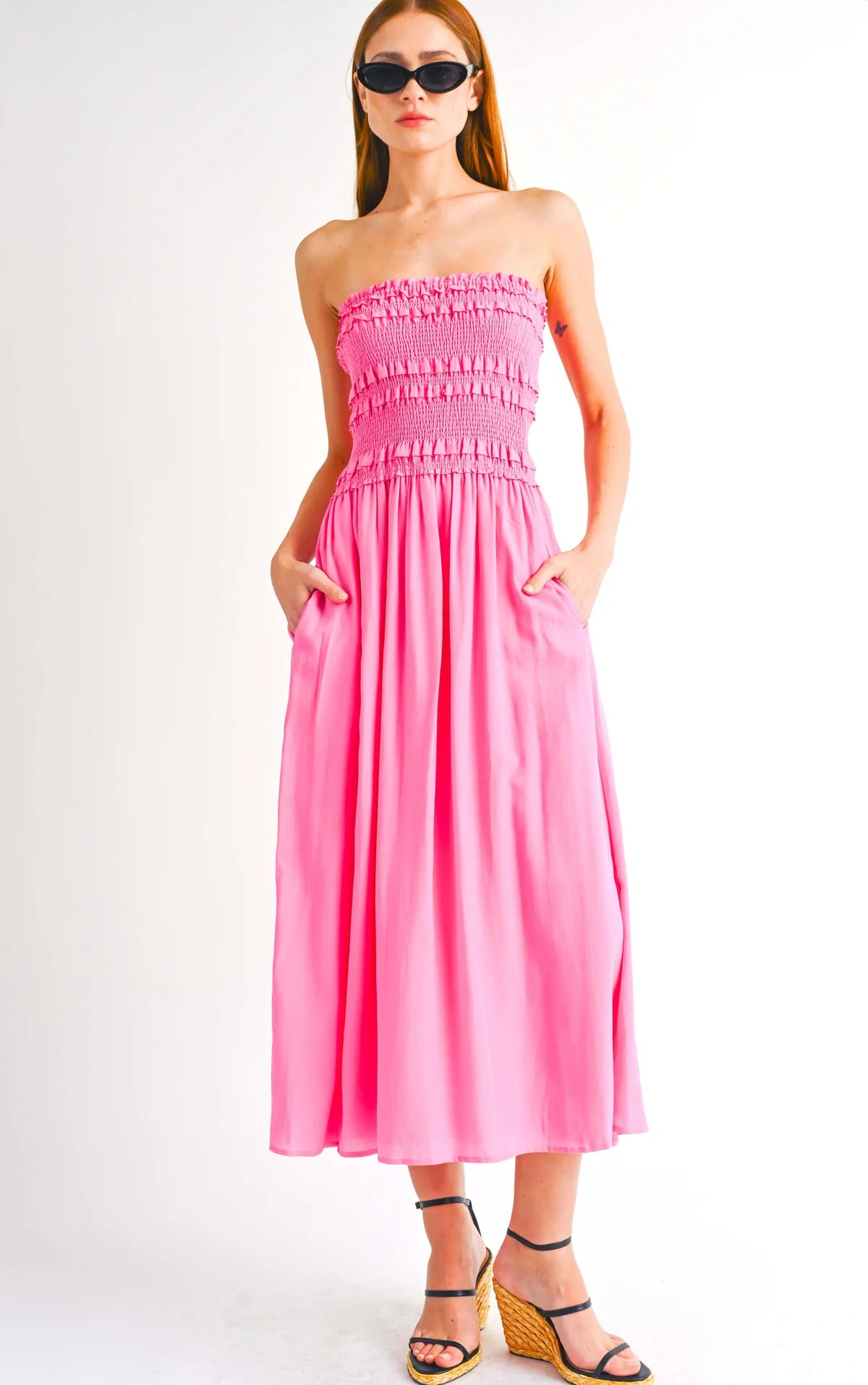 Diana Midi Dress - Pink