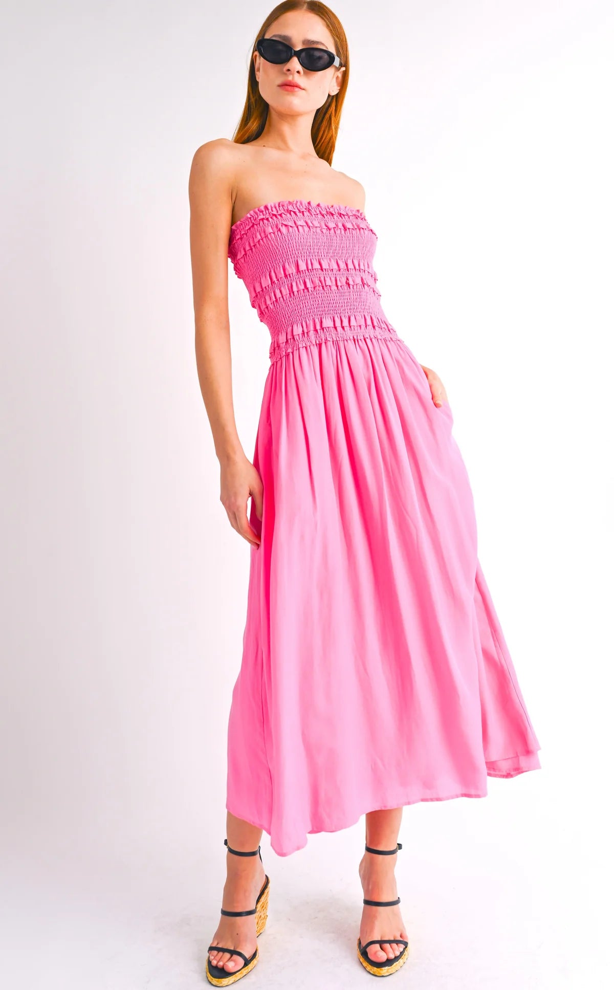 Diana Midi Dress - Pink