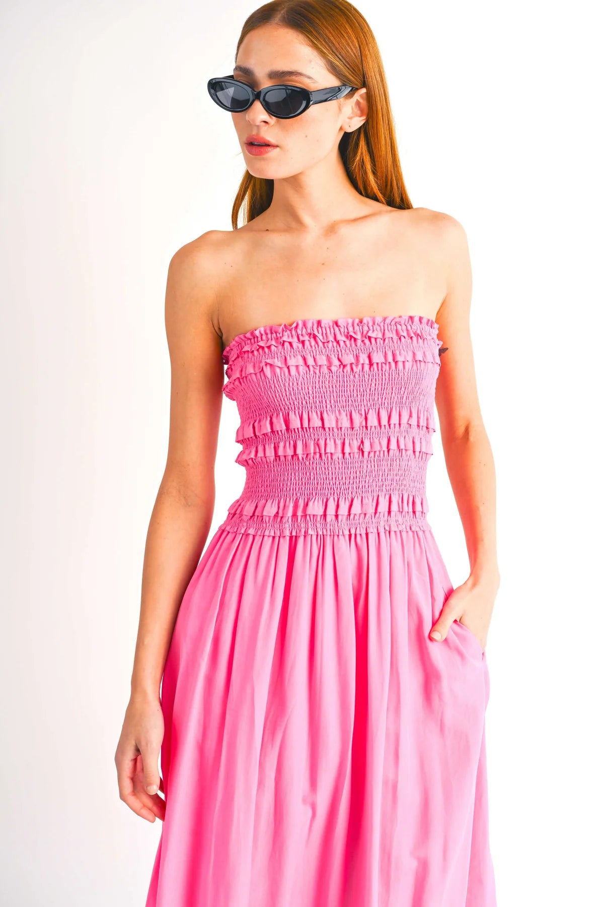 Diana Midi Dress - Pink