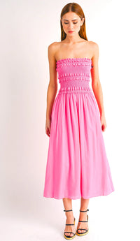 Diana Midi Dress - Pink
