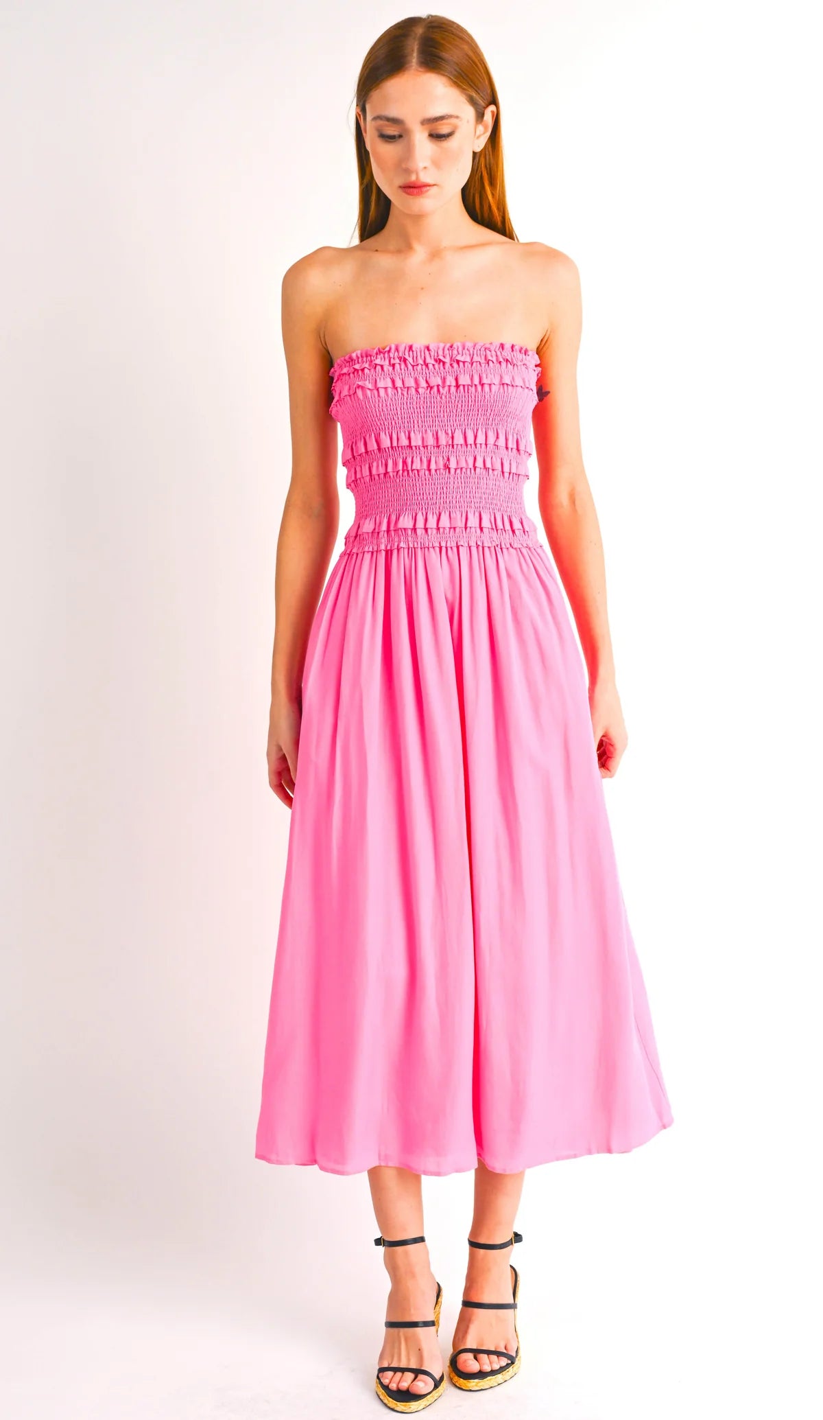 Diana Midi Dress - Pink