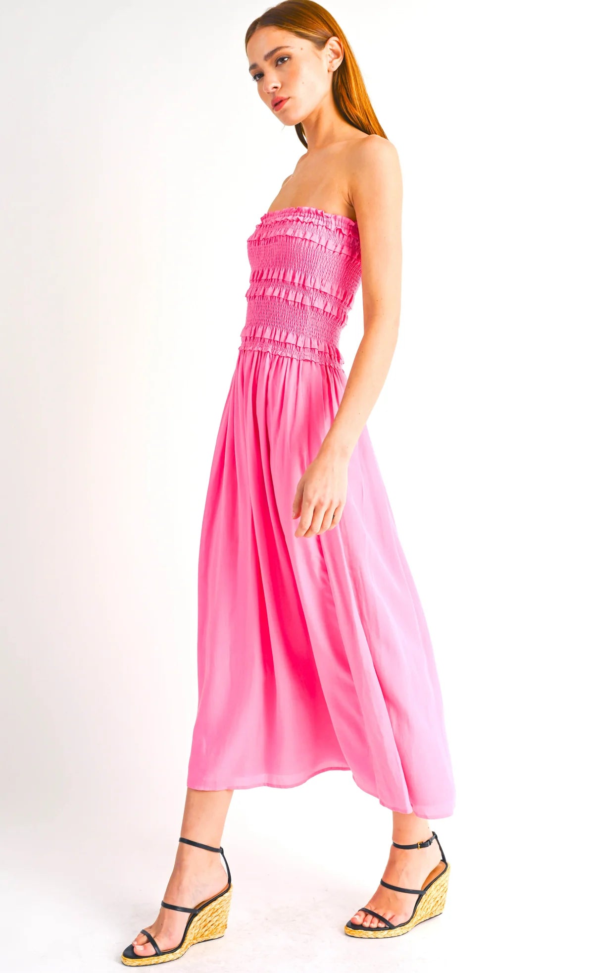 Diana Midi Dress - Pink