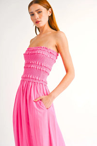 Diana Midi Dress - Pink