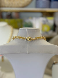Crystal Vault Pendant Necklace - Chained Heart