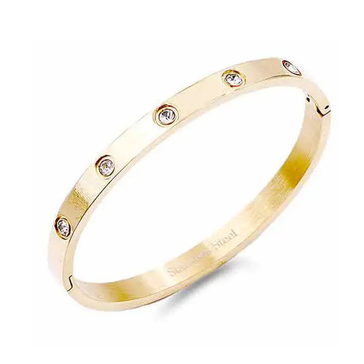 Gold Bangle Bracelet - 4MM