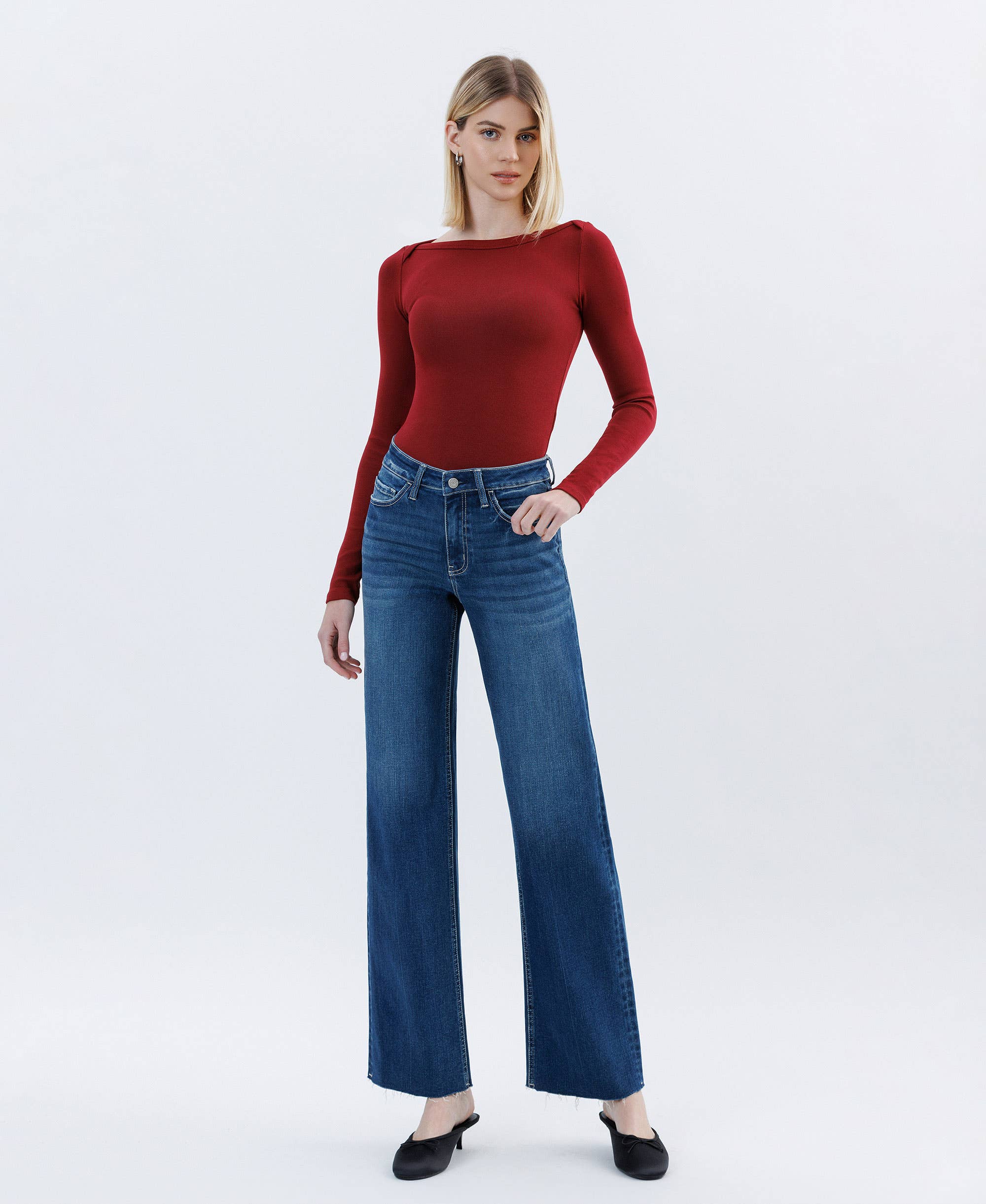 Festival Wide Leg Jeans - Dark Wash