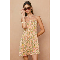 The Tropics Strapless Mini Dress