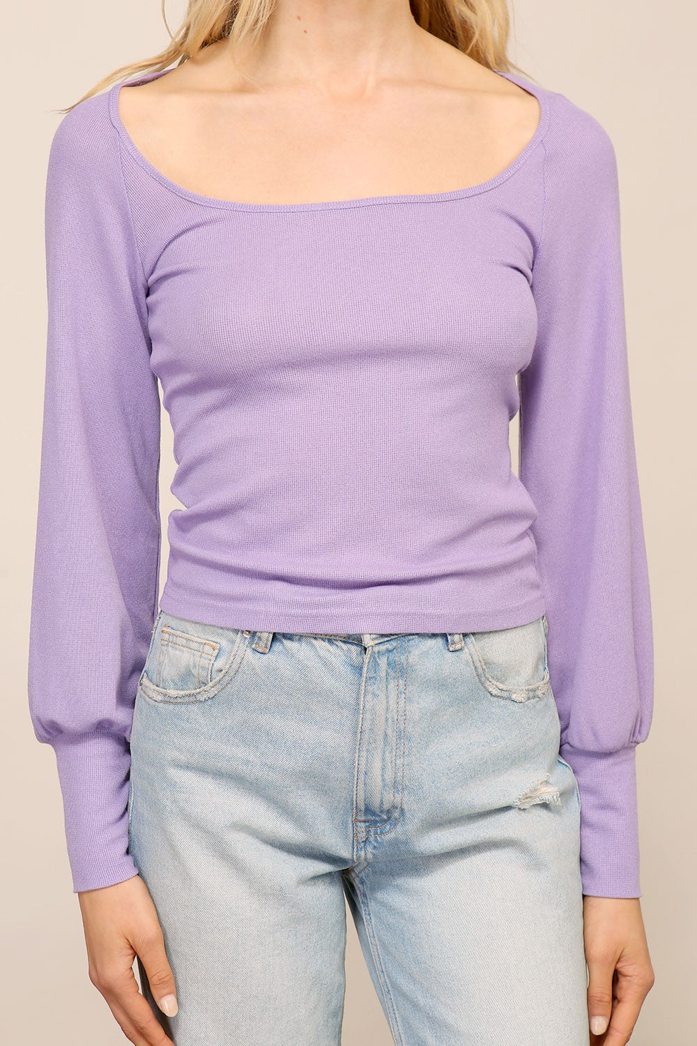 Lavender Knit Blouse