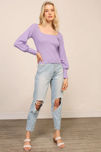 Lavender Knit Blouse