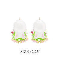 "Happy Easter" Bunny Earrings
