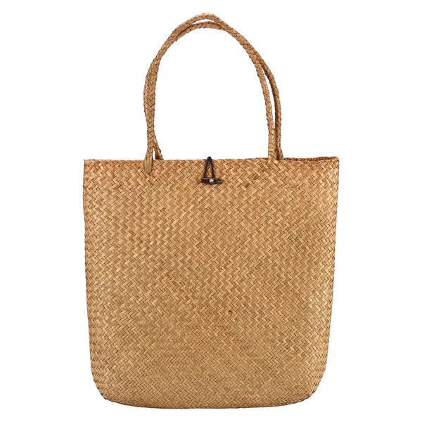 Natural Woven Braided Tote