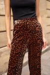 Natasha Velvet Pants - Leopard