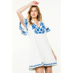 Santorini Tiered Embroidered Dress