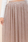 Metallic Midi Skirt - Blush