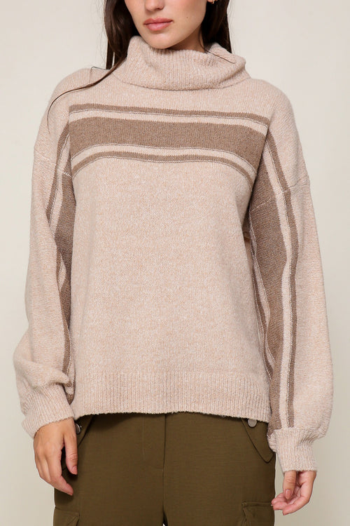 Turtleneck Sweater - Brown