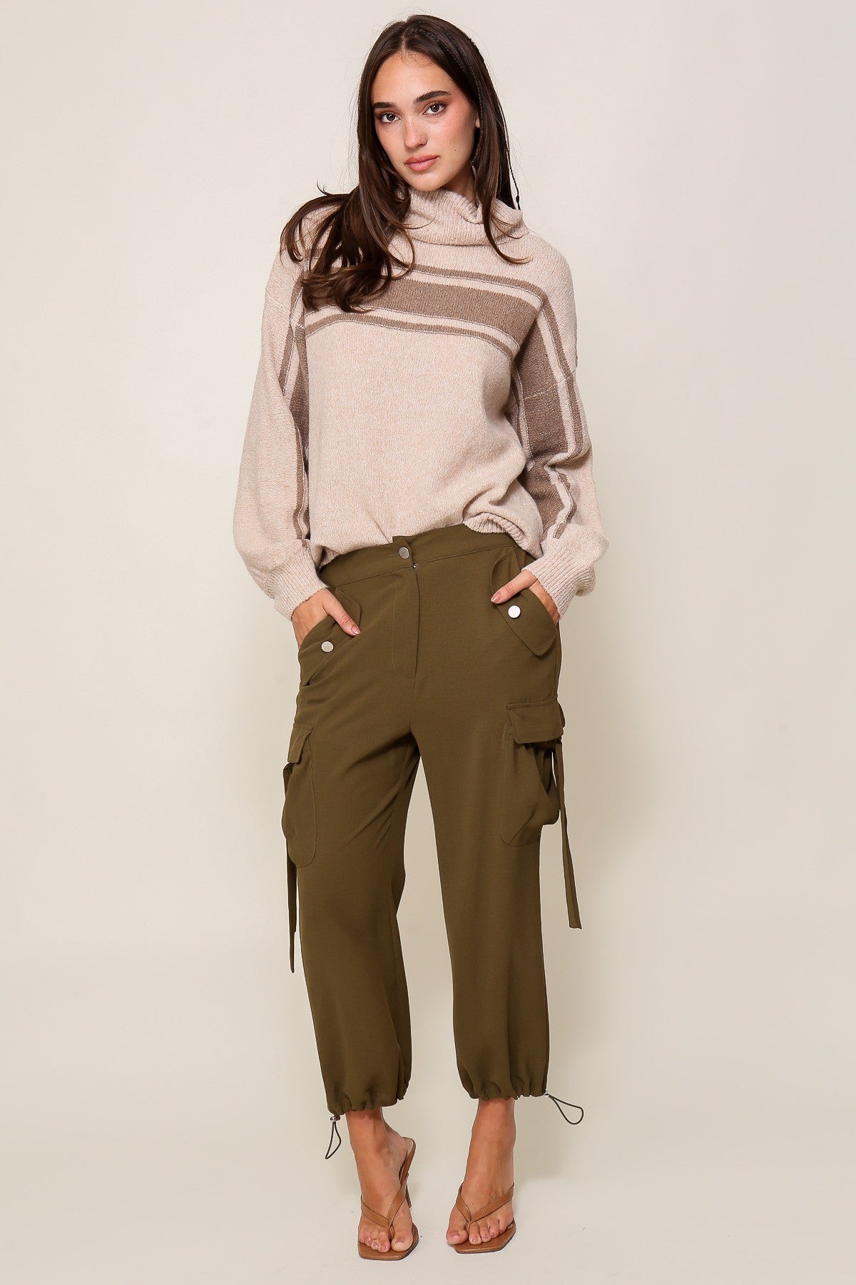 Turtleneck Sweater - Brown