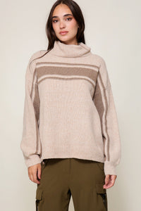 Turtleneck Sweater - Brown