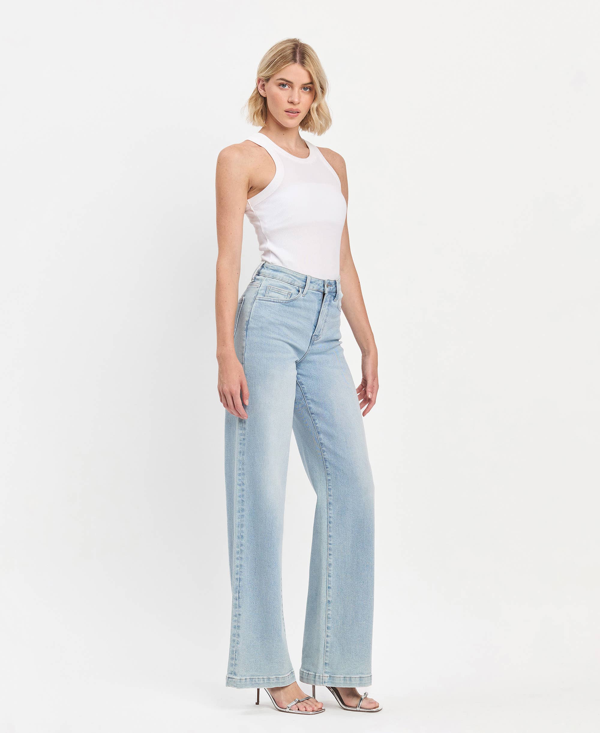 Festival Wide Leg Jeans - Light Wash