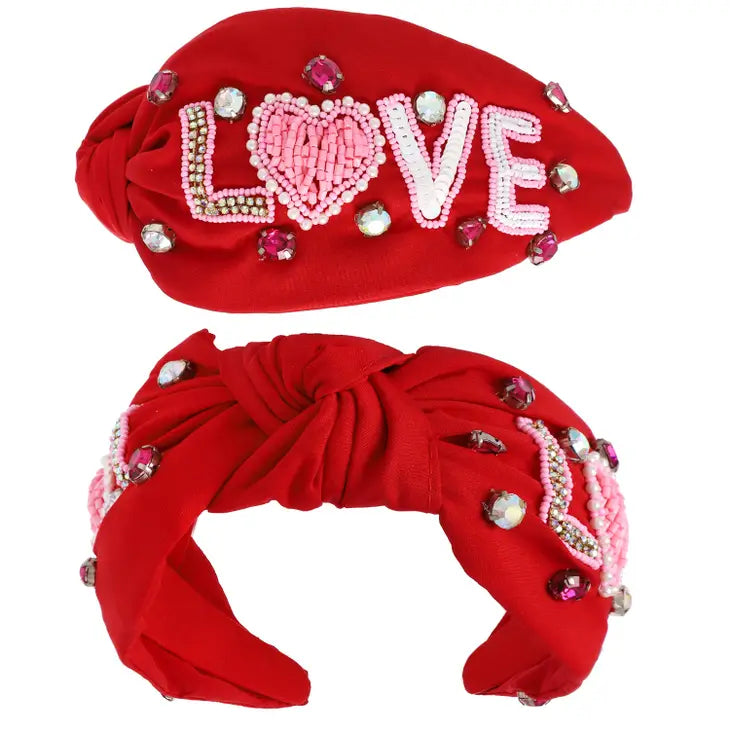 Valentine's Top Knot Headband